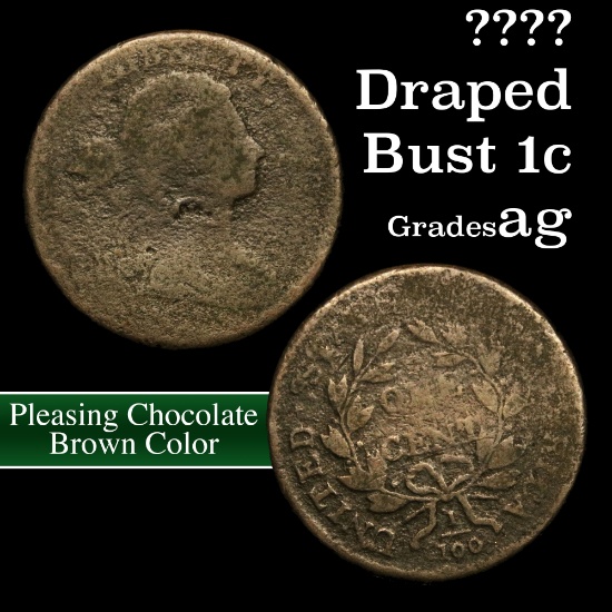 No Date Draped Bust Large Cent 1c Grades ag