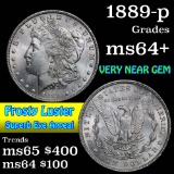 1889-p Morgan Dollar $1 Grades Choice+ Unc