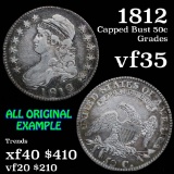 1812 Capped Bust Half Dollar 50c Grades vf++