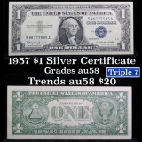 1957 $1 Blue Seal Silver Certificate Grades Choice AU/BU Slider