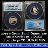 2014-s Great Sand Dunes Proof America the Beautiful Quarter 25c Graded pr70 DCAM by ANACS