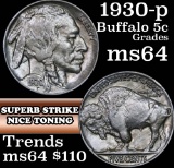 1930-p Buffalo Nickel 5c Grades Choice Unc