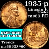 1935-p Lincoln Cent 1c Grades GEM+ Unc RD