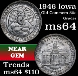 1946 Iowa Old Commem Half Dollar 50c Grades Choice Unc