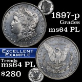 1897-p Morgan Dollar $1 Grades Choice Unc PL