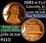 1981-s Ty2 Lincoln Cent 1c Grades GEM++ Proof Deep Cameo