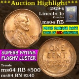 ***Auction Highlight*** 1919-s Lincoln Cent 1c Graded Choice Unc RB By USCG (fc)