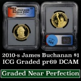 2010-s Buchanan Proof Presidential Dollar $1 Graded pr69 DCAM By ICG