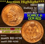 ***Auction Highlight*** 1902 Indian Cent 1c Graded GEM Unc RD By USCG (fc)