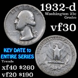 1932-d Washington Quarter 25c Grades vf++