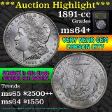 ***Auction Highlight*** 1891-cc Morgan Dollar $1 Graded Choice+ Unc By USCG (fc)