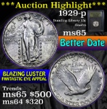 ***Auction Highlight*** 1929-p Standing Liberty Quarter 25c Graded GEM Unc By USCG (fc)