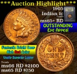 ***Auction Highlight*** 1905 Indian Cent 1c Graded Gem+ Unc RD By USCG (fc)