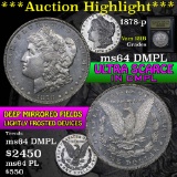 ***Auction Highlight*** 1878-p 7tf Vam 131 B Morgan Dollar $1 Graded Choice Unc DMPL By USCG (fc)