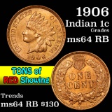 1906 Indian Cent 1c Grades Choice Unc RB