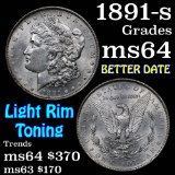 1891-s Morgan Dollar $1 Grades Choice Unc