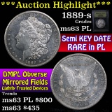 ***Auction Highlight*** 1889-s Morgan Dollar $1 Graded Select Unc PL By USCG (fc)