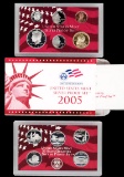 2005 United States Silver Proof Set - 11 pc set, about 1 1/2 ounces of pure silver