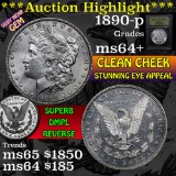 ***Auction Highlight*** 1890-p Morgan Dollar $1 Graded Choice+ Unc By USCG (fc)