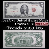 1963A $2 Red seal United States note Grades Choice AU/BU Slider