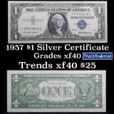 **Star Note  1957 $1 Blue Seal Silver Certificate Grades xf