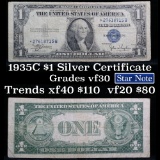 ***Star Note 1935C $1 Blue Seal Silver Certificate Grades vf++