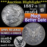 ***Auction Highlight*** 1887-s Morgan Dollar $1 Graded Choice Unc By USCG (fc)