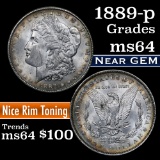 1889-p Morgan Dollar $1 Grades Choice Unc