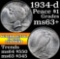 1934-d Peace Dollar $1 Grades Select+ Unc