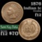 1876 Indian Cent 1c Grades f, fine