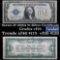 1928A $1 Blue Seal Silver Certificate Sigs Woods/Mellon Grades vf+