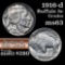 1916-d Buffalo Nickel 5c Grades Select Unc