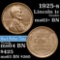1925-s Lincoln Cent 1c Grades Select+ Unc BN