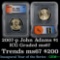 2007-P JOHN ADAMS Presidential Dollar $1 Graded ms67 By ICG