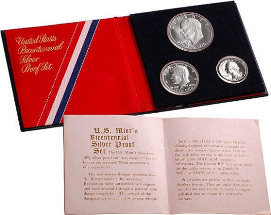1776-1976 Bicentennial Silver Uncirculated set, the "Red Pack"