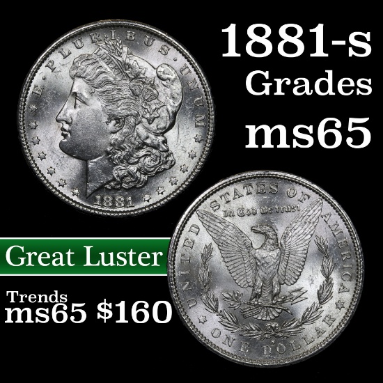 1881-s Morgan Dollar $1 Grades GEM Unc