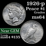 1926-p Peace Dollar $1 Grades Choice Unc