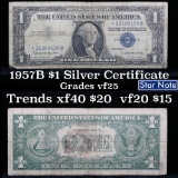 **Star Note  1957B $1 Blue Seal Silver Certificate Grades vf+