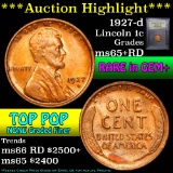 ***Auction Highlight*** 1927-d Lincoln Cent 1c Graded Gem+ Unc RD by USCG (fc)