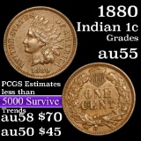 1880 Indian Cent 1c Grades Choice AU