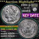 ***Auction Highlight*** 1901-p Morgan Dollar $1 Graded Choice Unc by USCG (fc)