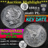 ***Auction Highlight*** 1884-s Morgan Dollar $1 Graded Unc+ PL by USCG (fc)