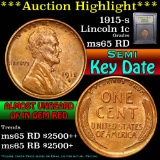 ***Auction Highlight*** 1915-s Lincoln Cent 1c Graded GEM Unc RD by USCG (fc)