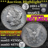 ***Auction Highlight*** 1883-s Morgan Dollar $1 Graded Select Unc by USCG (fc)