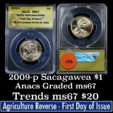 ANACS 2009-p Sacagewea Dollar $1 Graded ms67 by ANACS