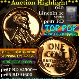 ***Auction Highlight*** 1942 Lincoln Cent 1c Graded Gem++ Proof Red by USCG (fc)