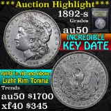 ***Auction Highlight*** 1892-s Morgan Dollar $1 Graded AU, Almost Unc by USCG (fc)