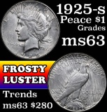 1925-s Peace Dollar $1 Grades Select Unc