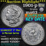 ***Auction Highlight*** 1901-p Morgan Dollar $1 Graded Select Unc by USCG (fc)