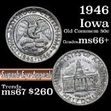 1946 Iowa Old Commem Half Dollar 50c Grades GEM++ Unc